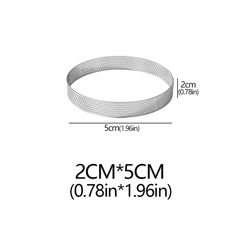Edelstahl perforierter nahtloser Tortenring, Quiche-Ring, Tortenform, Kuchenform, nahtloses Backzubehör, Ausstecher: Himmel Blau