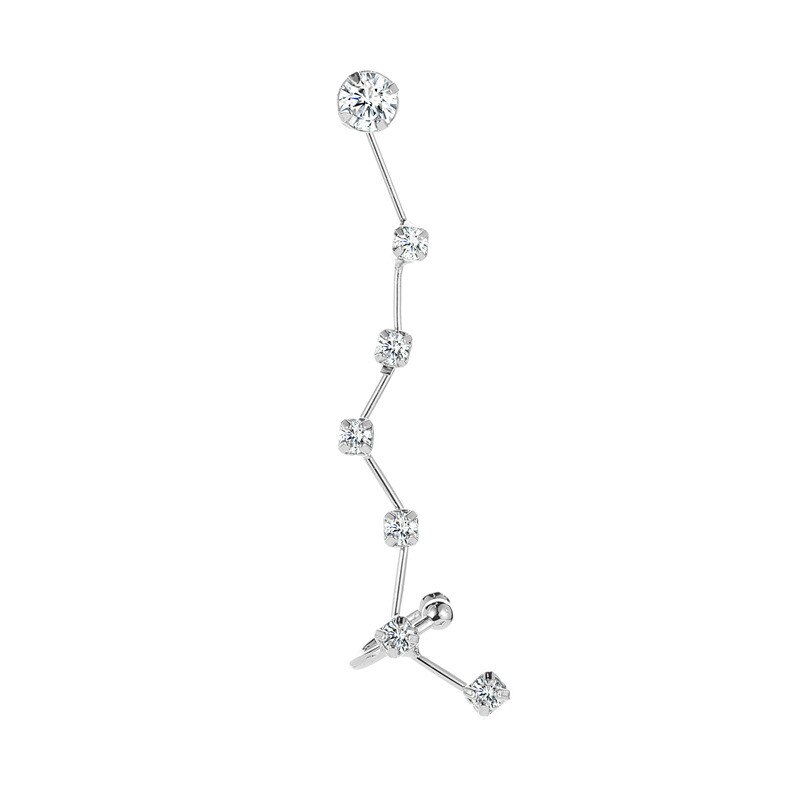 Charming Big Dipper Zircon Earrings Women Accessories Ear Stud Female Vintage Wedding Earrings Ladies
