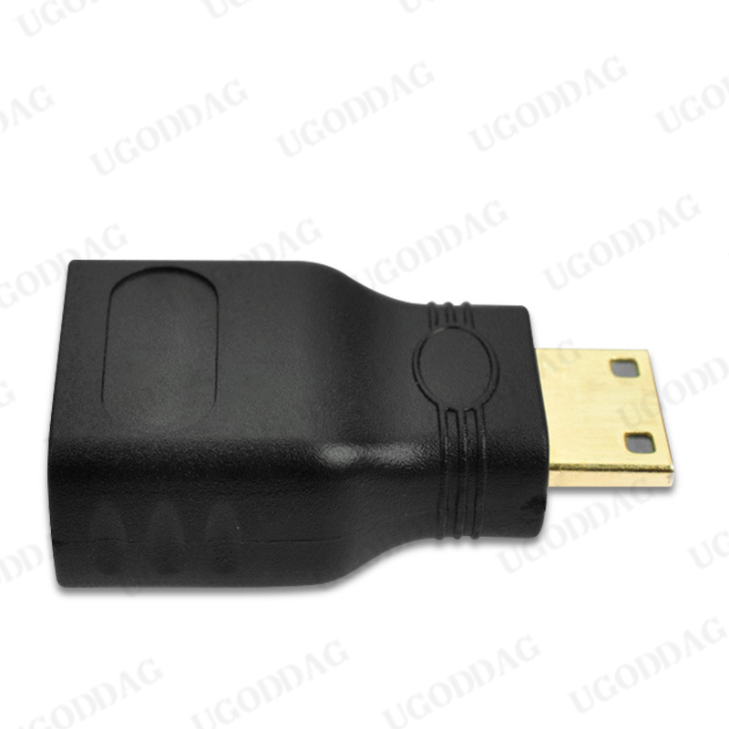 Mini HDMI-compatible to HDMI-compatible Adapter Gold-Plated 1.4 3D Extension Adapter 1080P Converter Audio and Video Converter