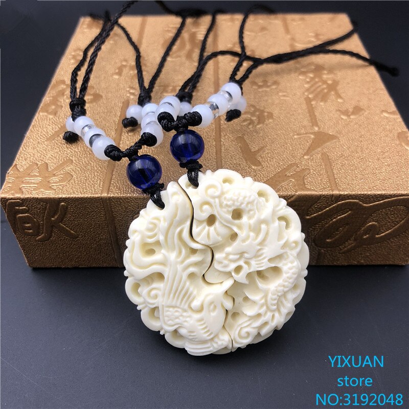 Ivoor fruit draak feniks merk hanger voor mannen en vrouwen liefhebbers ketting accessoires