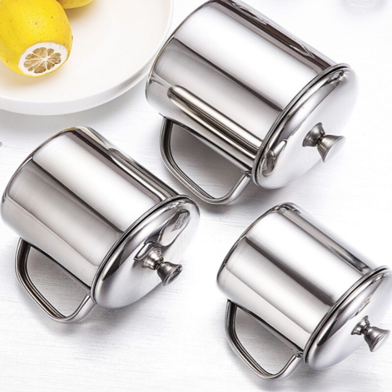 Stainless Steel Mug for Coffee Milk Cola Beer Tea Anti-Scalding Cup with Handle Water Cups 225ml 300ml 450ml 650ml 850ml 1100ml