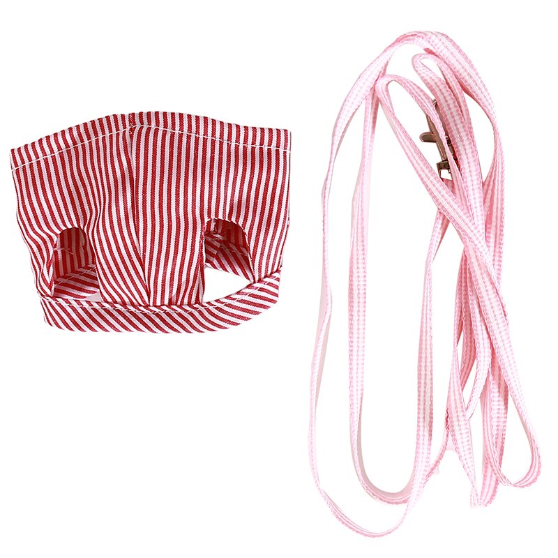 Kleine Huisdier Twee-Legged Borstband Outdoor Trekkabel Leiband Kleding Voor Chinchilla Nederlandse Cavia Ademend Katoen Corset: Rood / S