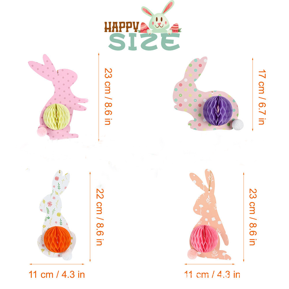 Easter Hanging Swirl Decorations Ceiling Hanging decor Easter Bunny Eggs Chick Carrot for Home Office School Easter Party decor