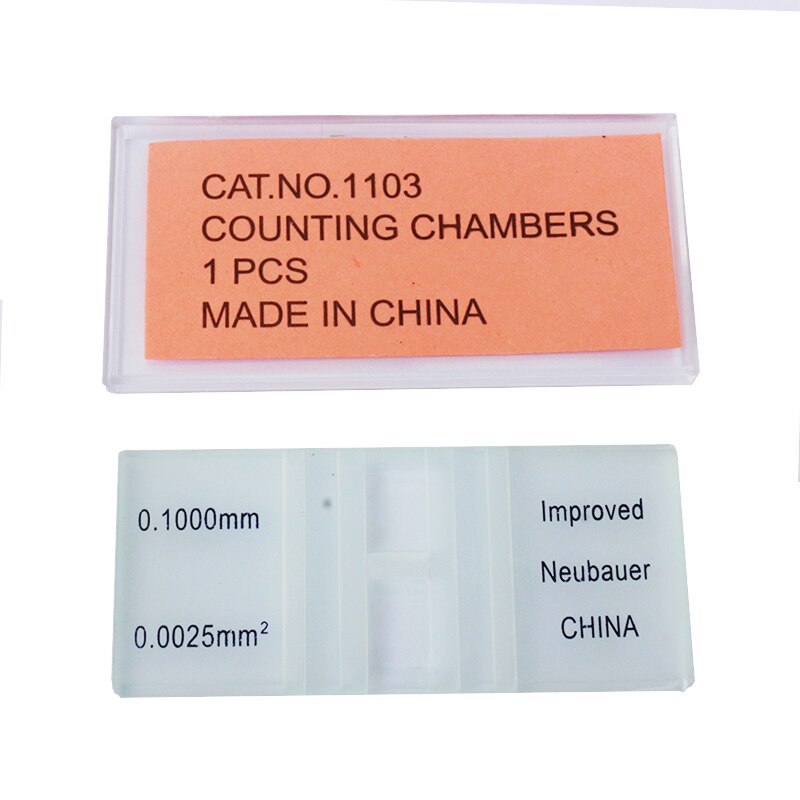 1 Stuk Bloedcellen Plaat Microscoopglaasje Met Grid Tellen Chambers Voor Hemocytometer Gist Tellen Biologie Tool