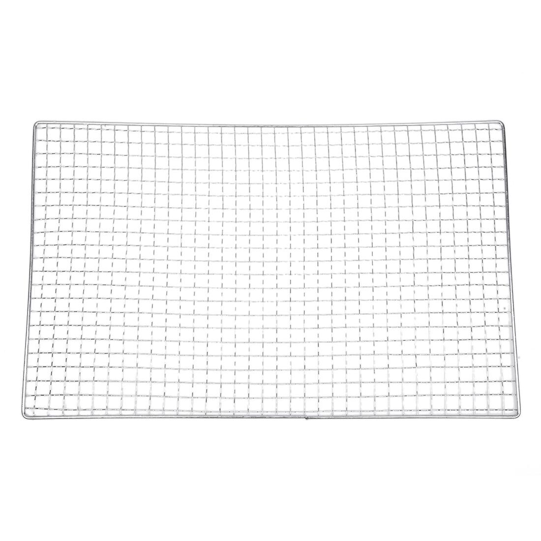 Metal firkanter huller grill grill trådnet 40cm x 25cm bbq grill værktøj nonstick rustfrit stål grill tråd tråd ovn