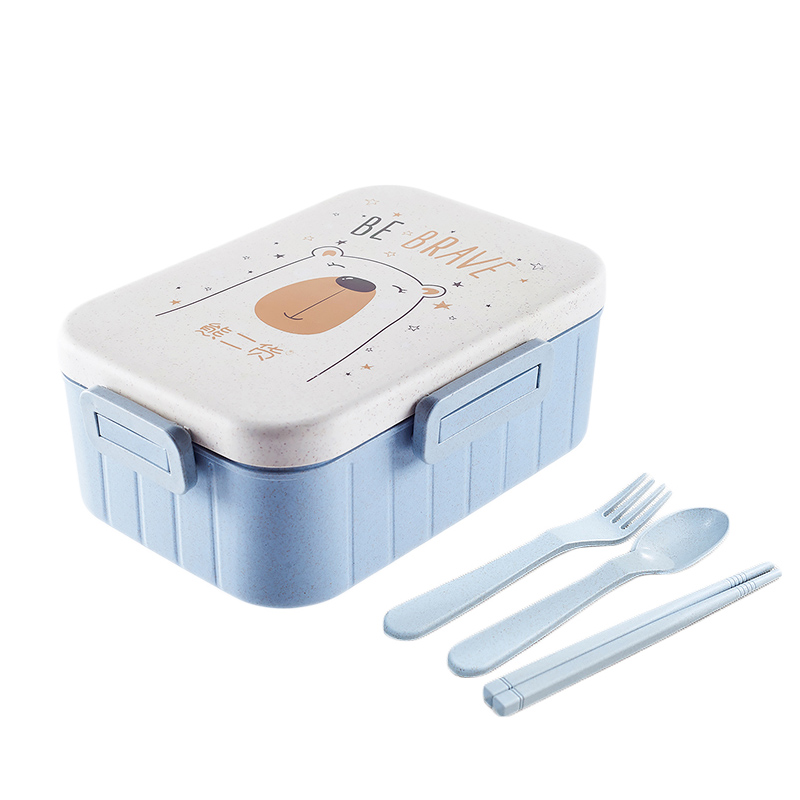 Leuke Cartoon Lunch Box Magnetron Servies Voedsel Opslag Container Kinderen Kids School Office Draagbare Bento Box: Default Title