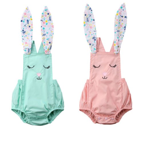 Newborn Baby Girl Boy Rabbit Up Cosutme Sleeveless Bodysuit Outfit Summer Clothes