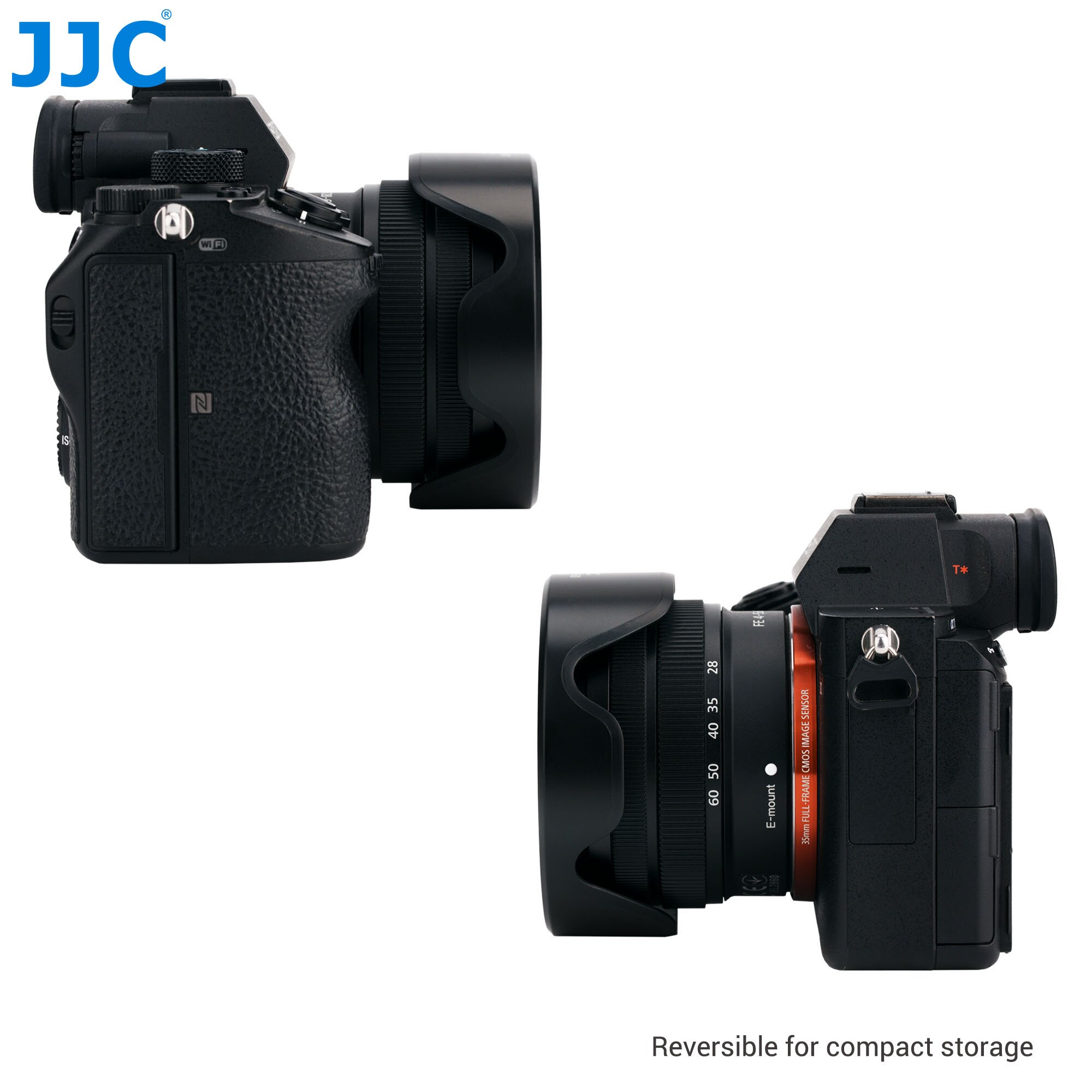 Jjc Zonnekap Met 40.5Mm Adapter Voor Sony Fe 28-60Mm F4-5.6 SEL2860 Op A6400 A7III A7C a7SIII A7RIV, voor E Pz 16-50Mm F3.5-5.6