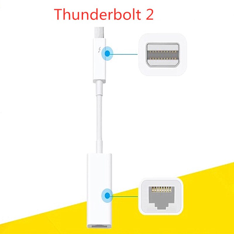 Khy Thunderbolt 2 Gigabit Ethernet Converter Apple Lightning Poort Converter RJ45 Draad Converter A1433