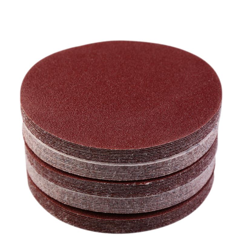40pcs Red Round Sandpaper Self-adhesive Sanding Paper For Sander 5" 125mm Grits 320/400/600/800/1000/1200/1500/2000