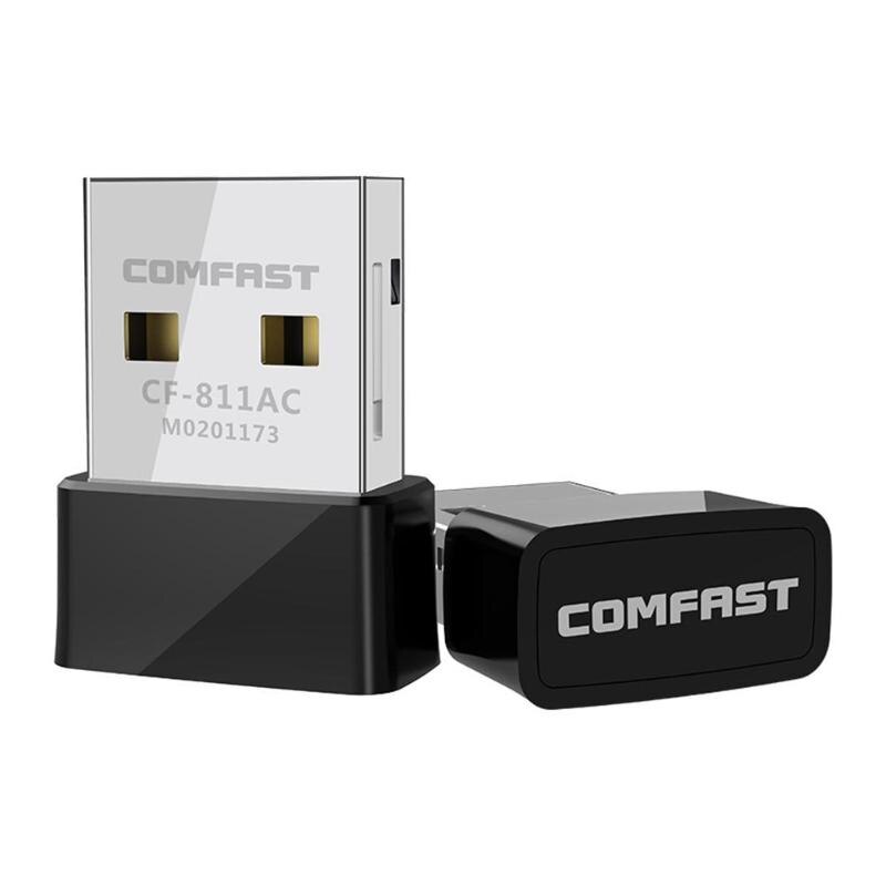 Comfast cf -811ac 650 mbps wifi usb adapter 2.4+5.8 ghz 1/2/5.5/11 mbps 6/9/12/18/24/36/48/54 mbps 200 433 mbps pc netwerkkaart dongle