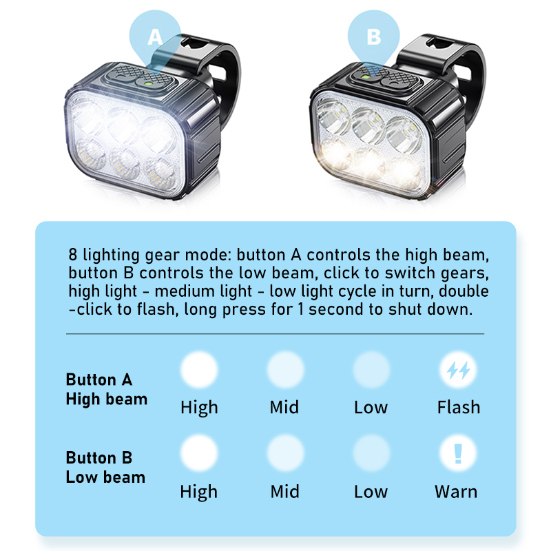 Bike Light Q6 LED Bicycle Front Rear lights USB Charge Headlight Cycling Taillight Bicycle Lantern Bike Accessories Lamps