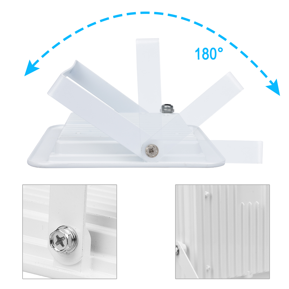 Led projektør vægreflektor led lampe 10w 20w 30w 50w 100w vandtæt udendørs  ac 220v spot til haven firkantet projektør