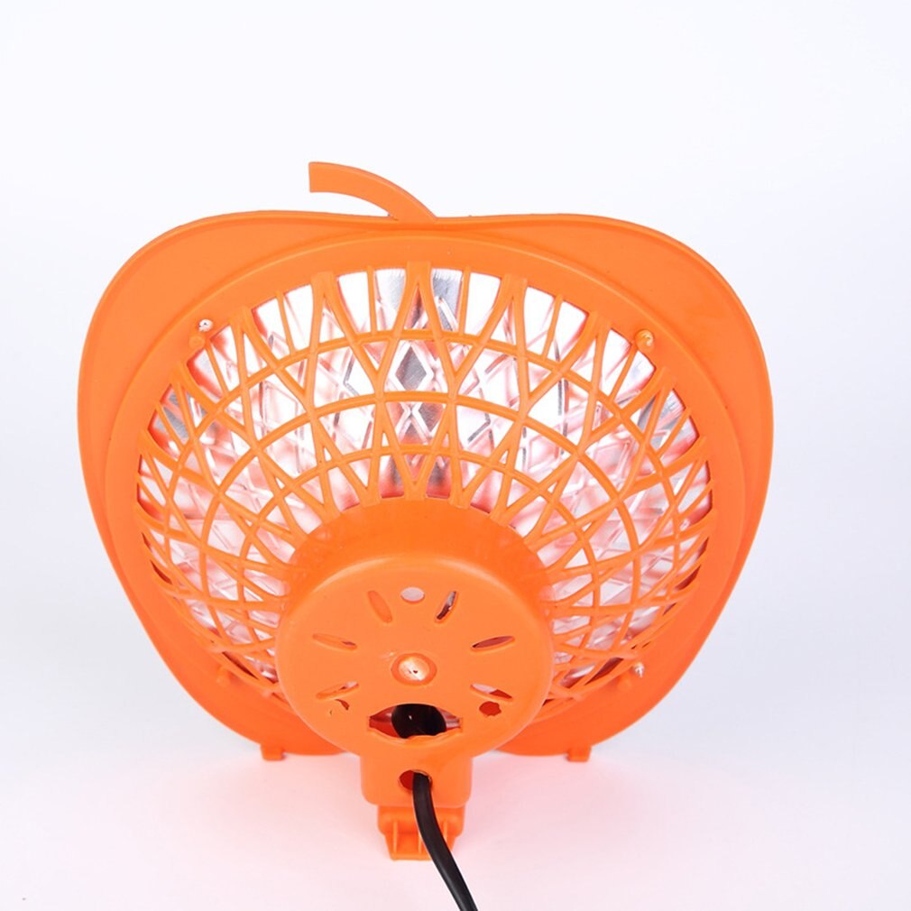 Winter mini elektrische kachel zonne-energie 6 inch cartoon elektrische kachel kantoor desktop kachel kleine kachel ventilator oranje