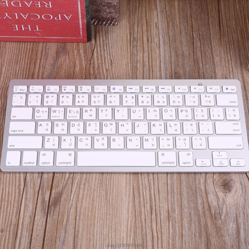 Thailand English Thai 78 Keys Wireless Bluetooth Keyboard for i-Pad Laptop Mac-book Tablet PC Mobile Phone Notebook Ja06 20