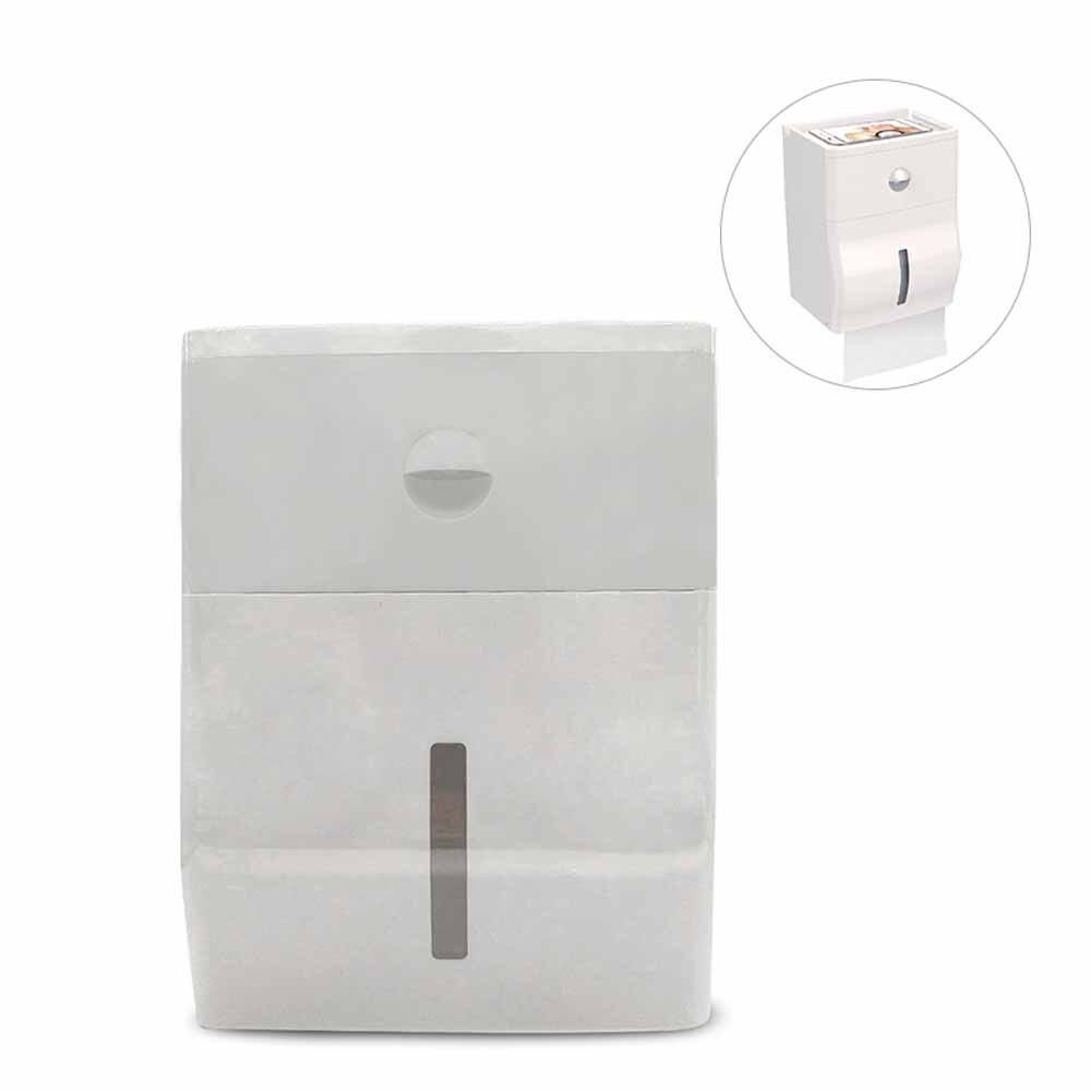 Waterproof Wall Mount Toilet Paper Holder Shelf Toilet Paper Tray Roll Paper Tube Storage Box Tray Tissue Box Home