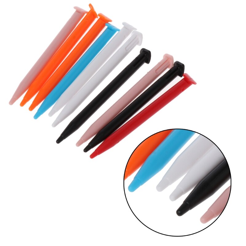 10 Uds Stylus de plástico pluma juego consola pantalla táctil para Nintendo 2DS XL / LL