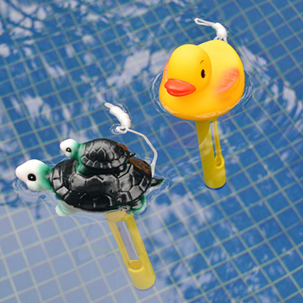 Mini Cartoon Eend Walvis Vis Schildpad Hoofd Drijvende Zwembad Thermometer Ouder-kind Outdoor Interactieve Grappig Speelgoed Games