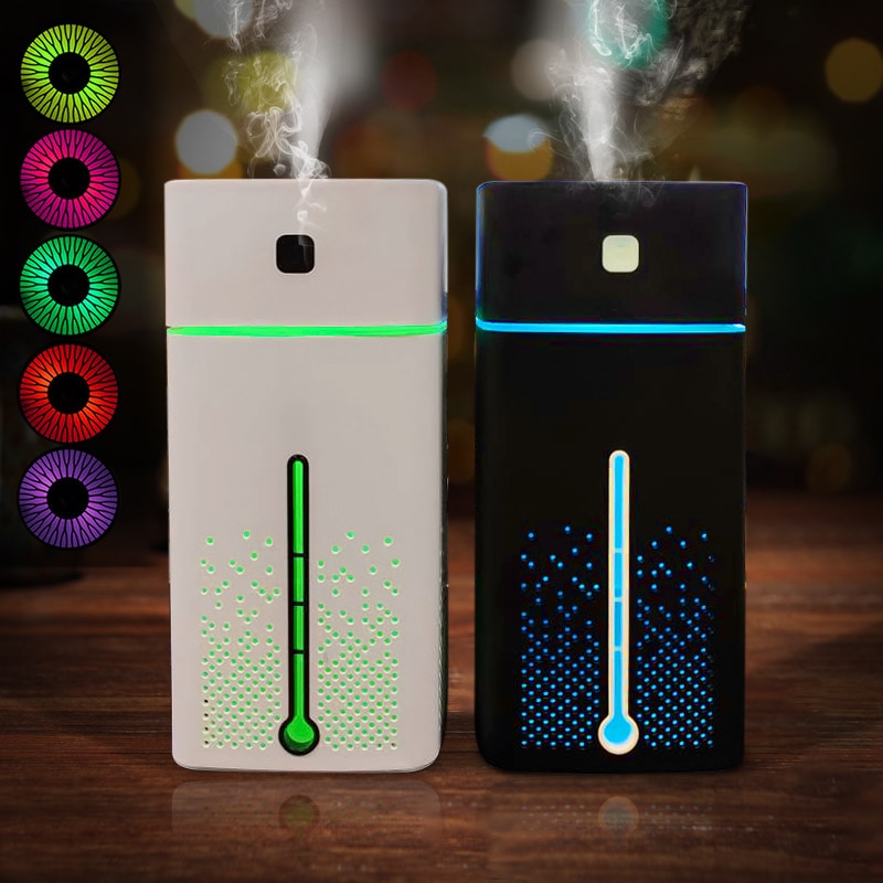 Air Humidifiers Atomizer Ultrasonic Aromatherapy Diffusers Large Capacity Quiet LED Light Night USB Humidifier for Home Office