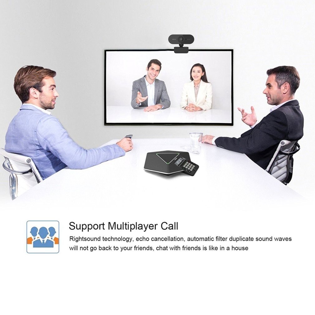 USB Computer Camera 1080p 360 Degree PC Computer Camera Drive-free USB Webcam Web Camera High Definition Camera