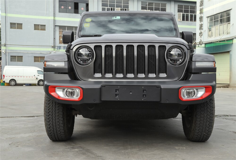 Car Front Fog Light Lamp Decoration Cover for Jeep Wrangler JL 2022 Sahara only Exterior Accessories Styling