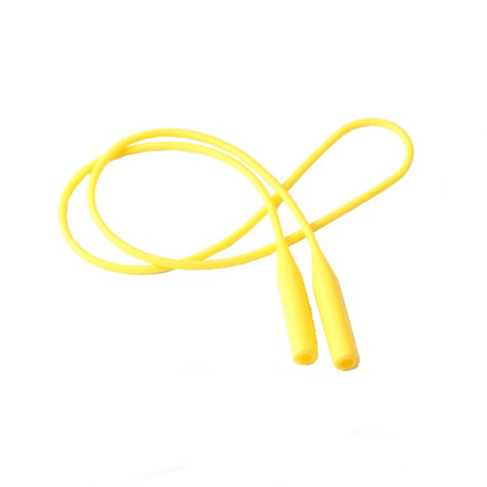 1 Pc Candy Color Elastic Silicone Eyeglasses Straps Sunglasses Chain Sports Anti-Slip String Glasses Ropes Band Cord Holder: yellow