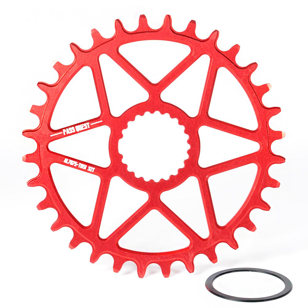 Pass Quest Mtb Narrow Wide Chainring/chain Ring 30t-44t Bike Bicycle Chainwheel For Deore Slx M7100 Xt M8100 12 Speed Crankset: Red 32T