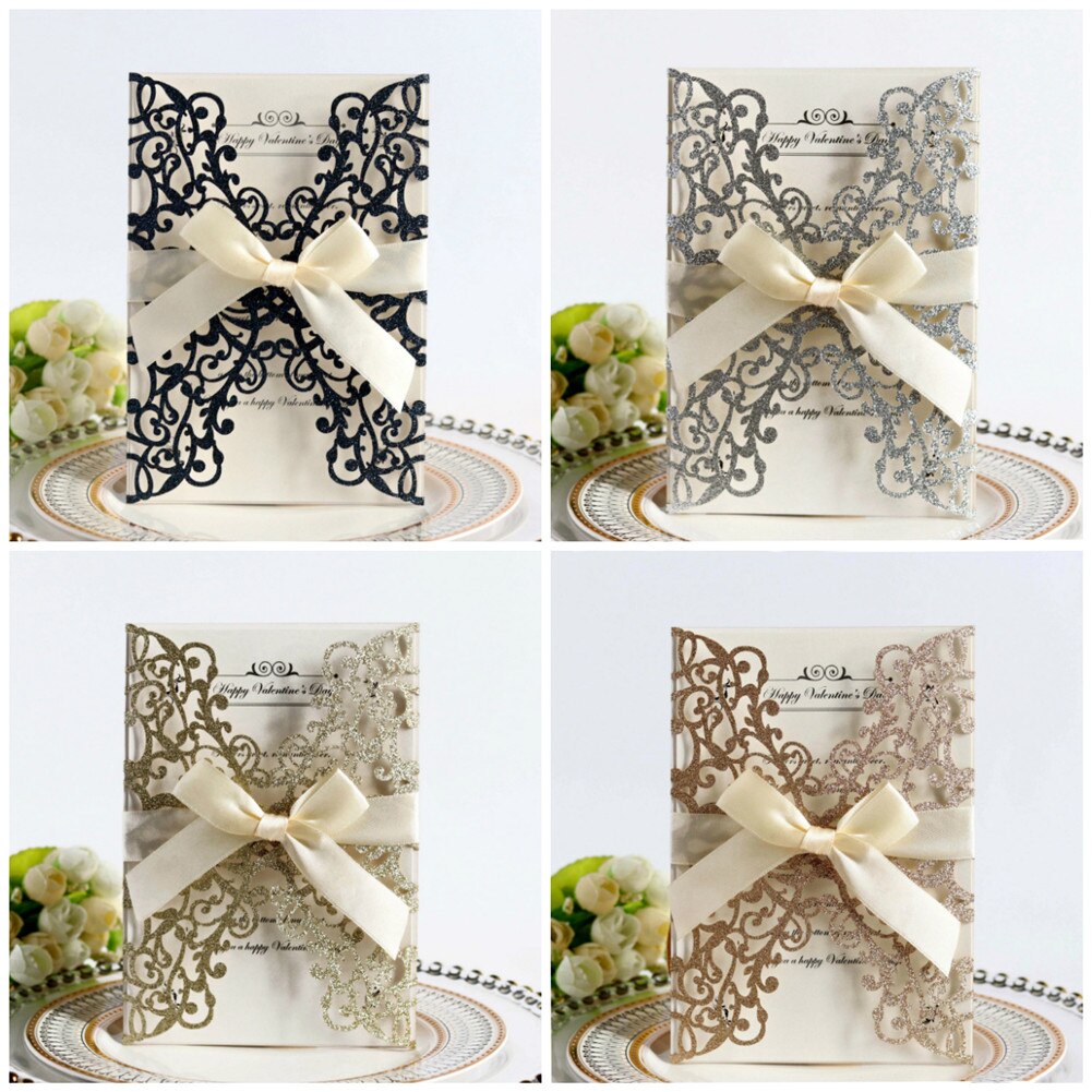 10Pcs Vlinder Uitnodigingen Mariage Wedding Uitnodiging Wenskaart Cover + Vlinder (Zonder Innerlijke Papier)