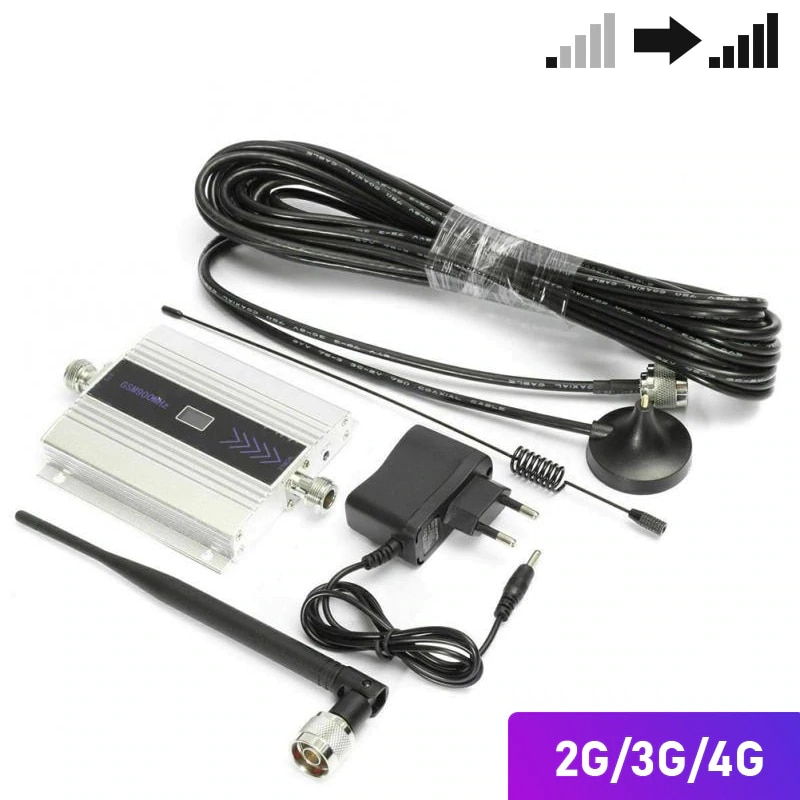 Fullset 2G/3G/4G GSM 900 Mhz 3G repetidor Celular repetidor de señal de teléfono móvil de 900 MHz GSM amplificador + antena para teléfono