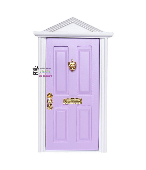 1:12 miniatura casa delle bambole Fata Porta Luce viola Fuori aperto Bambole Parti Regalo di Modo 3 Stile accessori hardware: Diamond stile