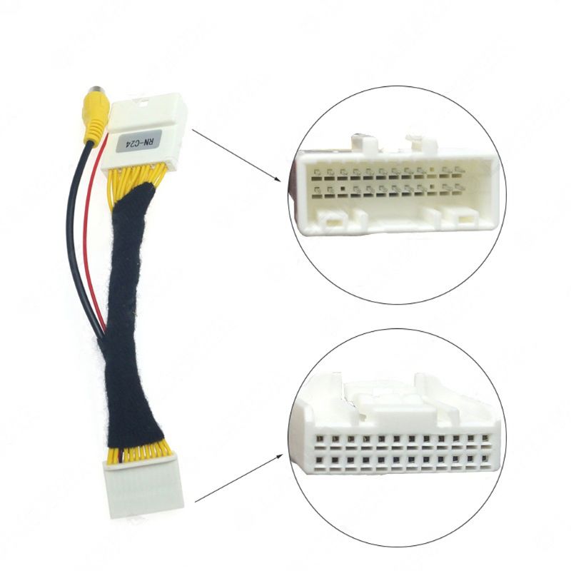 24Stift Video Eingang Schalter Umge Auto Parkplatz Kamera RCA Adapter Kabel für R-enault Stepway Vivaro Dacia Sandero Clio