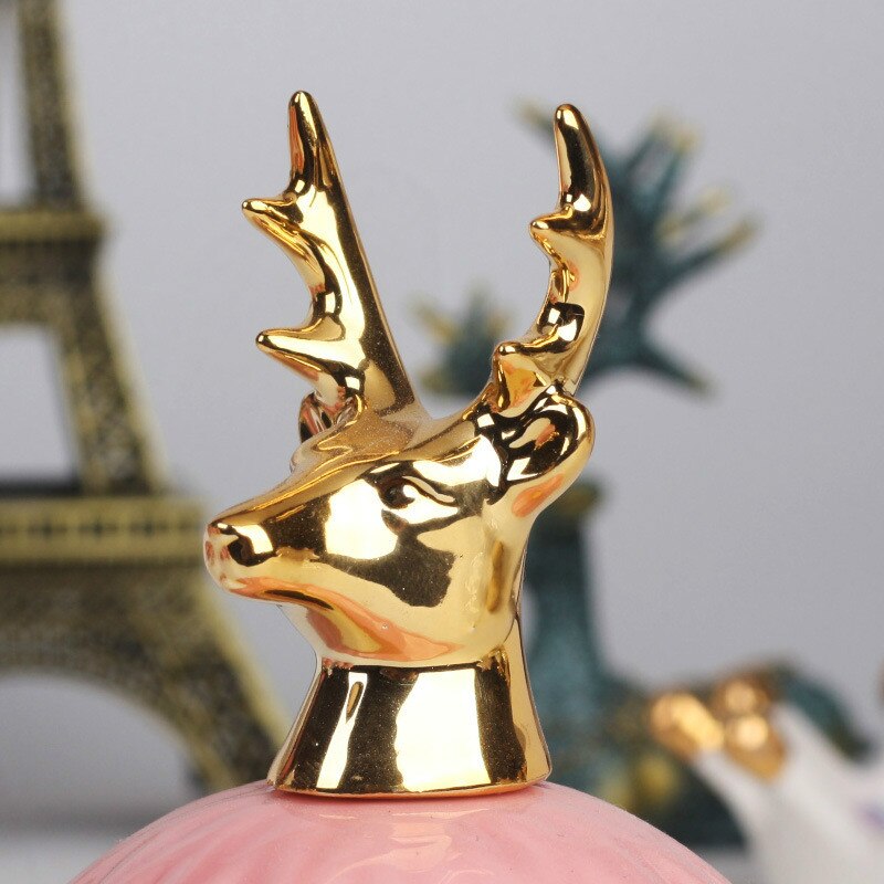 Nordique céramique boîte à bijoux scellé Animal stockage pot bonbons réservoir conteneur boucle d'oreille collier avec couvercle de mariage décoration de la maison