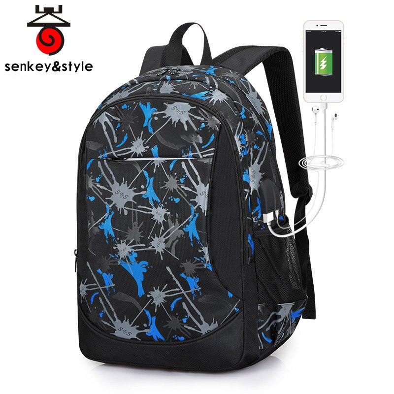 Children School Bags Boy Backpacks Brand Camouflage Teenagers Best Students Travel USB Charging Waterproof Schoolbag