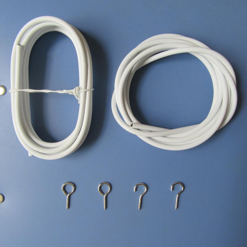 Gordijn Touw Verschillende Specificaties Van Pvc Wit Lente Plastic Gecoat Gordijn Touw Mesh Koord Gordijn Lijn Bevat Haak