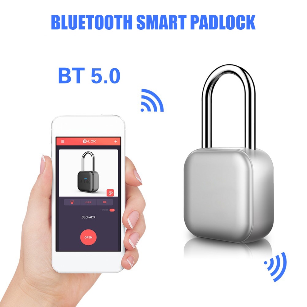 Wireless Bluetooth Padlock Lock Keyless Remote Control Locker Metal Wireless App Control Padlock For Android IOS