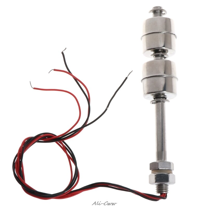 220V 10W 120mm Float Switch Auto Tank liquid Water Level Sensor Stainless Steel