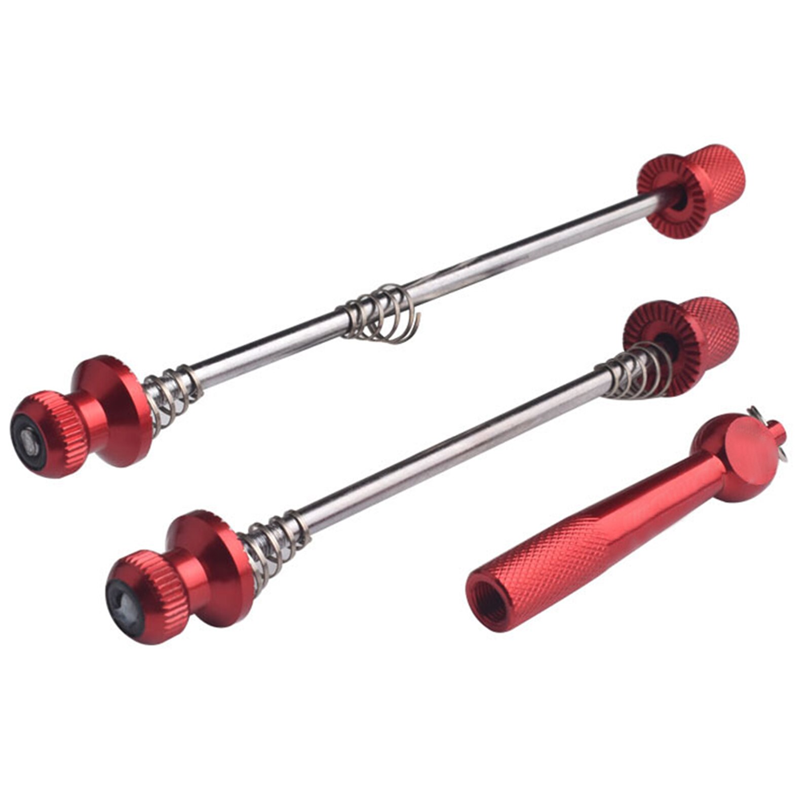 Front Rear Outdoor Quick Release Set Multipurpose Road Bike Cycling Safety Hub Anti-theft For Bicycle Accessories Axle Lever: Red