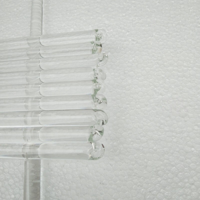 10pcs/lot 10*200MM 8" round crystal glass rod prism DIY chandelier crystal with single hole Home Curtain / lighting Accessories