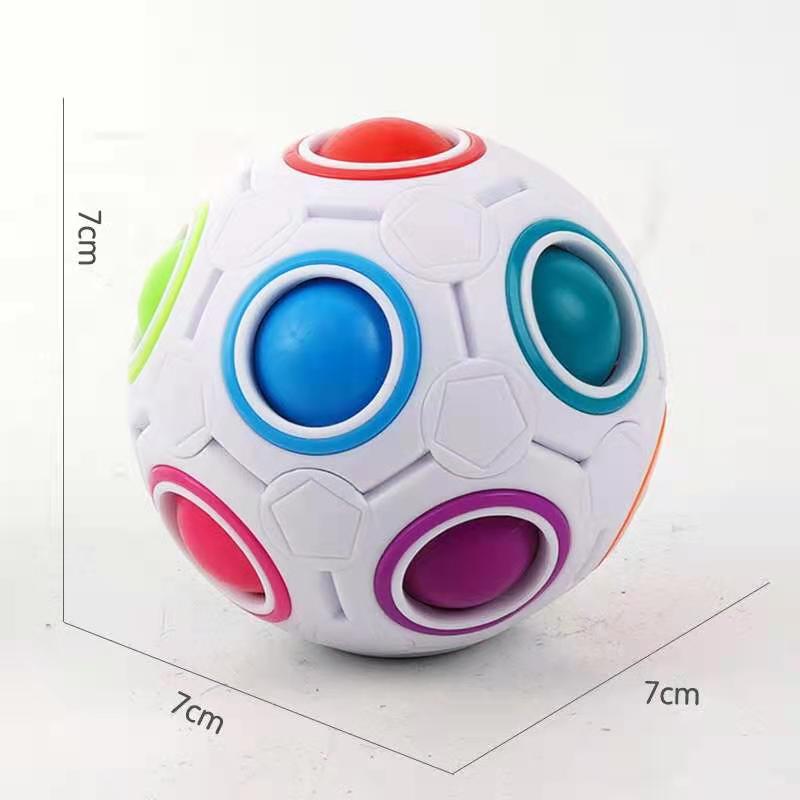 Regenboog Bal Puzzels Antistress Cube Voetbal Magische Kubus Educatief Speelgoed Voor Kinderen Adult Kids Stress Reliever Speelgoed