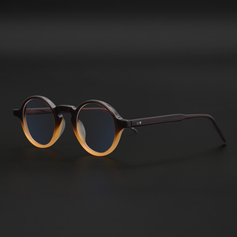 Hecho a mano Vintage redondo acetato de gafas graduadas con montura para hombres y mujeres círculo Retro gafas miopía gafas óptica