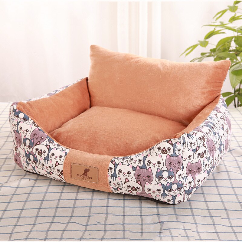 Luxe hondenhok, wasbare hondensofa voor kleine, middelgrote en grote honden, warme hondenmat, kattennest, puppykennel, teddybeerkussen, cama perro: C2 / Xs