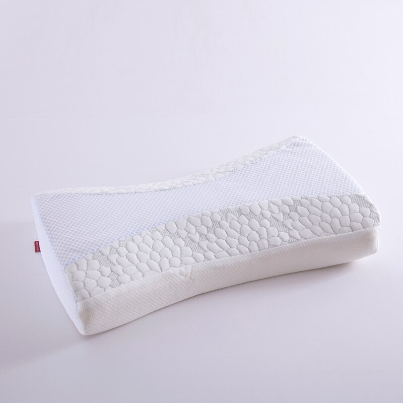 Slow Rebound Memory Cotton Pillow Core Memory Neck Protection Health Constant Temperature Home Cute Travel Sleep Anti-Snore: white