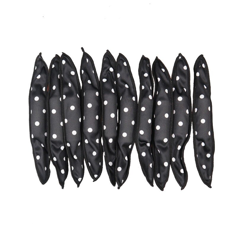 20pz bigodini magici bigodini morbidi fai da te strumenti per lo messa in piega della cura dei capelli spugna flessibile cuscino in schiuma per dormire rulli per capelli: 20 pezzi nero