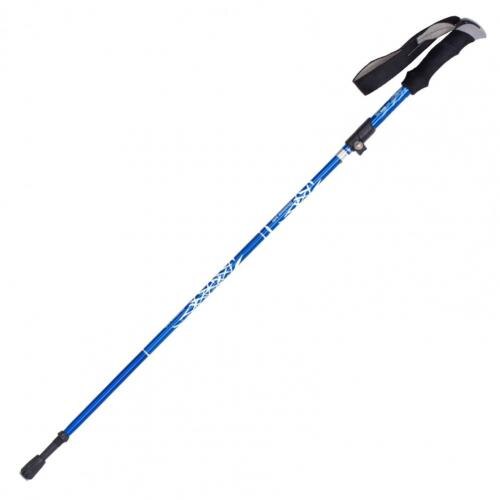Aluminum Alloy Walking Poles Adjustable Trekking Poles Telescopic Ultralight Outdoor Walking Sticks Anti Shock Hiking Stick Tool: Dark Blue