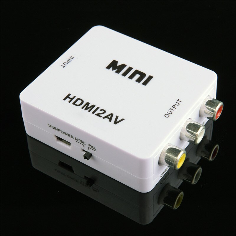 MINI HDMI Input to AV Output Video Converter Adapter Digital HDMI to RCA Composite Video Audio HDMI2AV