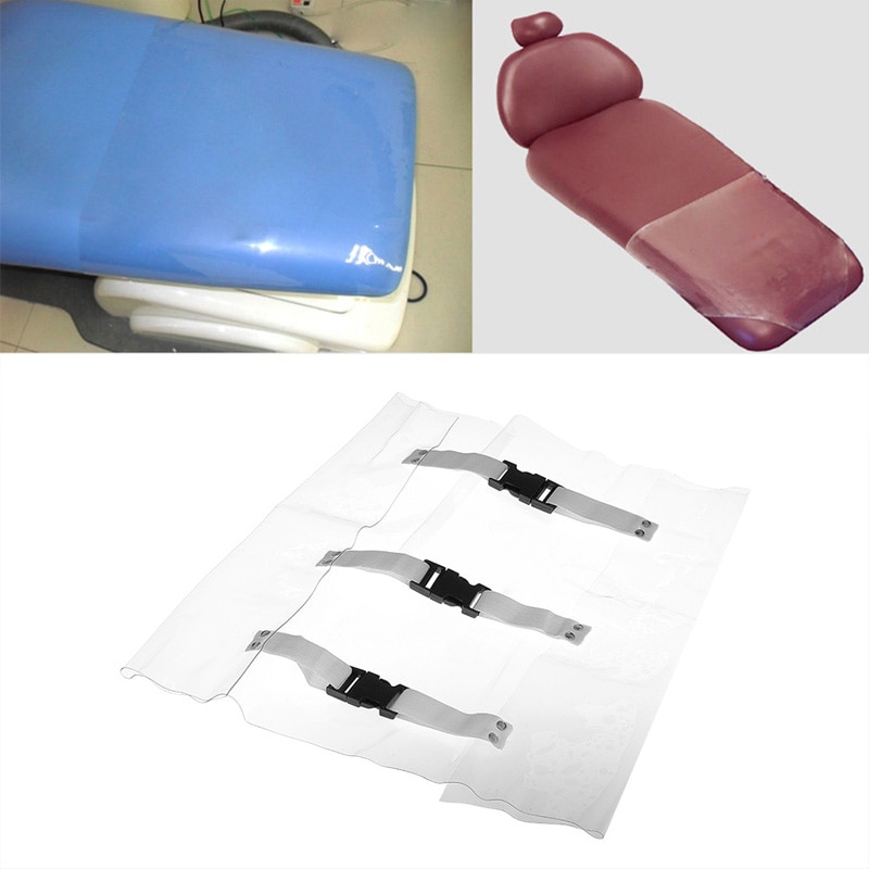 Plastic Clear Tandheelkundige Stoel Mat Kussen Voet Pad Tandheelkundige Seat Unit Stofdicht Cover Protector Met Elastiek Kliniek Levering