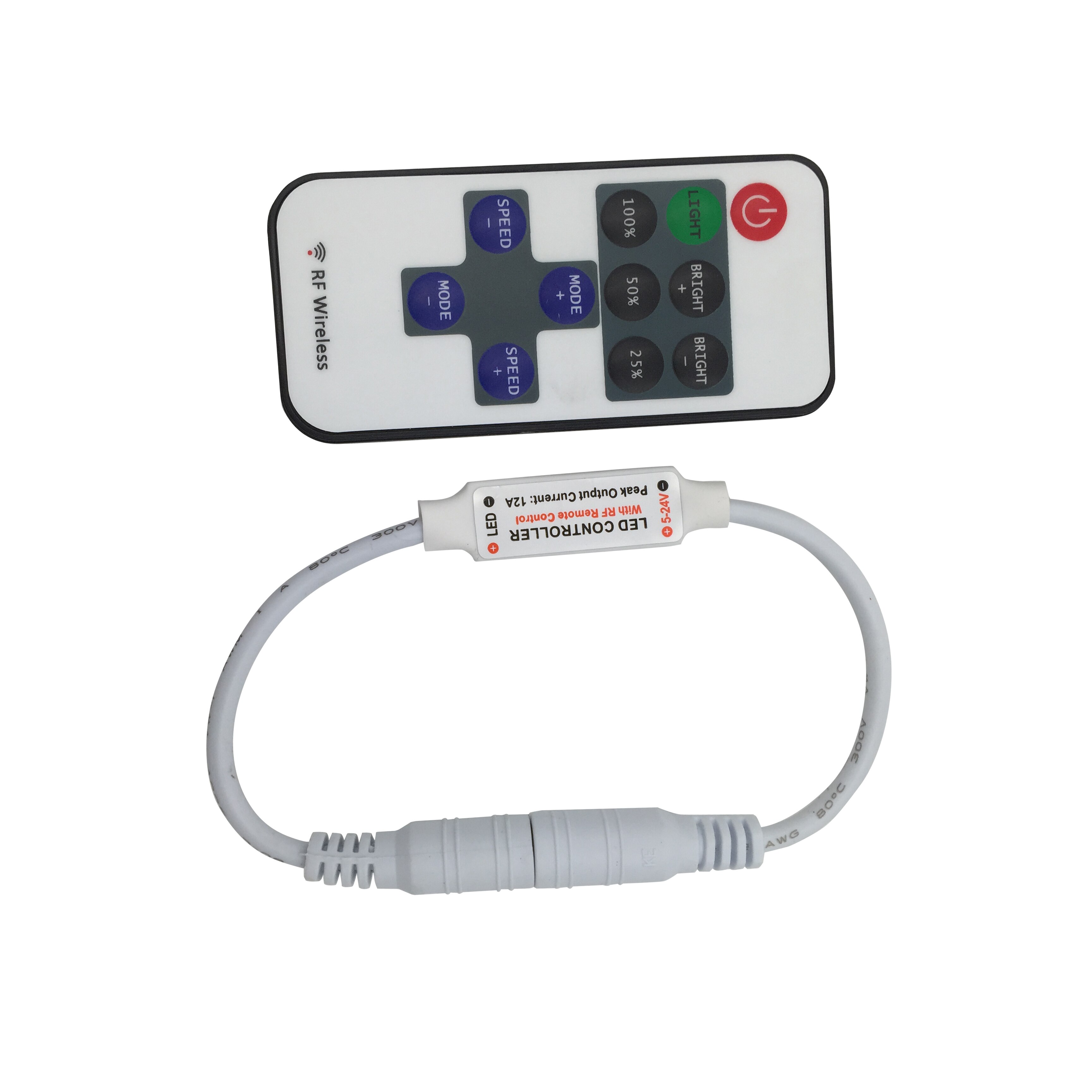 5V-12V-24V DC led strip RF wireless mini remote frequency smooth dimmer DC & Wire connector brightness adjust 12V led controller