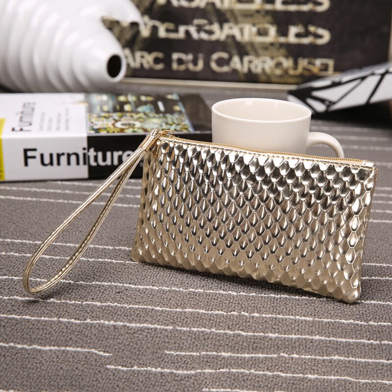 Mode Vrouwen Pu Lederen Handtas Crossbody Schouder Tas Voor Party Banquet Cocktail (22Cm (W) x12cm (H) X1.5cm (W), Gol