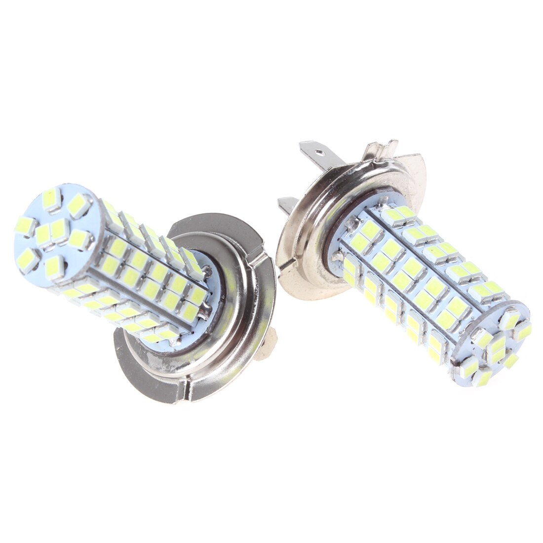 2 kpl  h7 led auton sumuvaloa 68 smd led xenon automaattisumuvalon valkoisilla polttimoilla