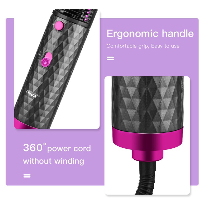 Multifunction Air Brush Electric Hair Dryer Low Noise Hair Curling Roller Wet Dry Hair Straightening Iron Comb